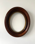 SOLD. Vintage - Mahogany and gold rim frame